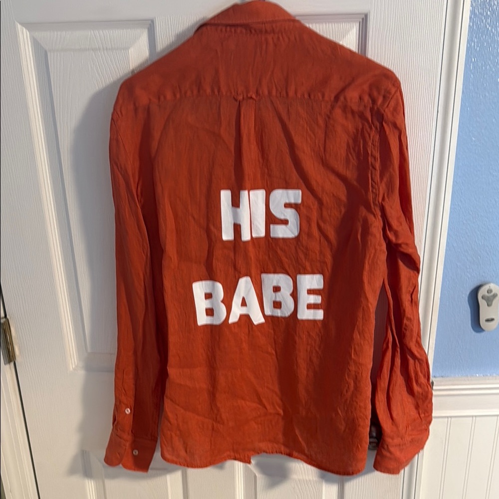 Orange 'His Babe' Men's Jacket